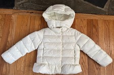 Polo Ralph Lauren Girls Sz 6 White Puffer Down Jacket Winter Warm Cozy Snow