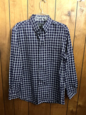 Jos A Bank Traveler Men  s Multicolor Plaid Button Down L/S Shirt Size Large