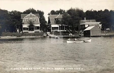 Summer homes Clear Lake IA Iowa 1910 RPPC Photo Postcard COPY