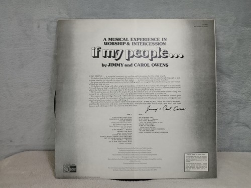 If My People – Jimmy & Carol Owens Worship LP (Vintage) | Free Shipping - Picture 3 of 3
