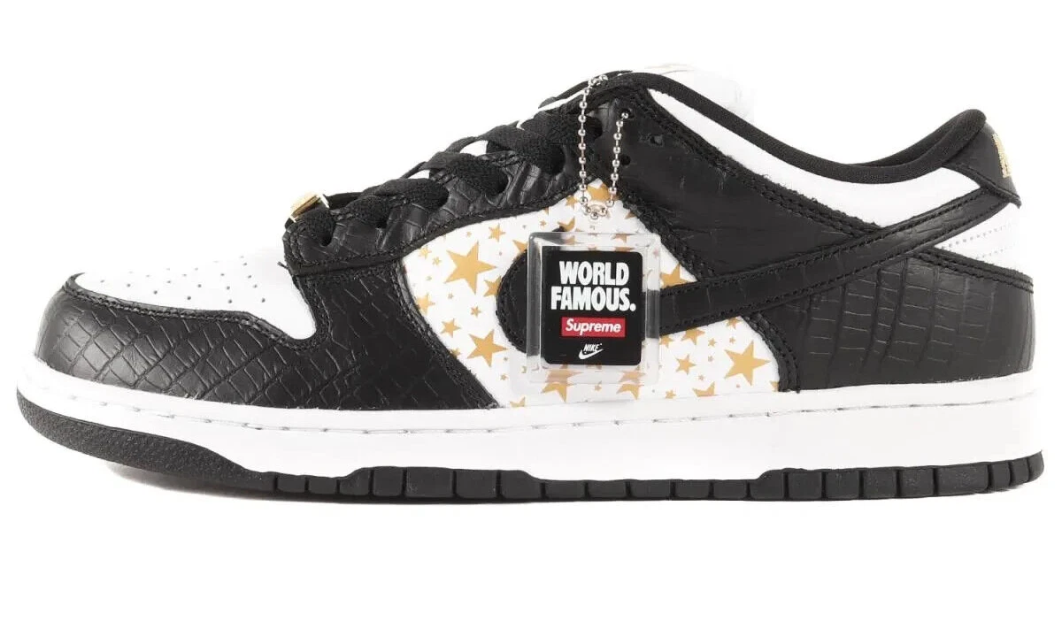 Supreme x Nile Shoes ''Gold Stars'' SB Dunk Low OG QS New size US9.5/27.5 cm