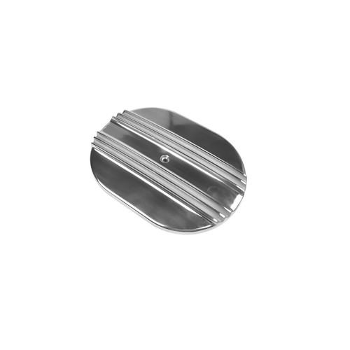 12" Oval Polished Aluminum Half Finned Air Cleaner Assembly for Chevy Ford Mopar - 第 8/10 張圖片
