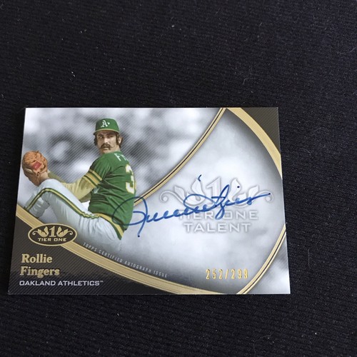 2020 Topps Tier One Rollie Fingers Talent Auto Autograph #252/299 Athletics