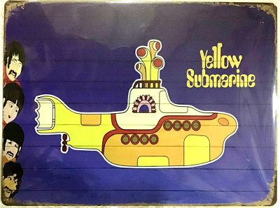 FREE SHIPPING! BUY or make OFFER B4 it s SOLD! Beatles sub 12x16 TIN SIGN Bx11