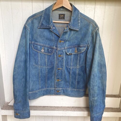 Vintage 1960's LEE 101J Sanforized Denim Jacket sz 40 REG - Picture 1 of 5