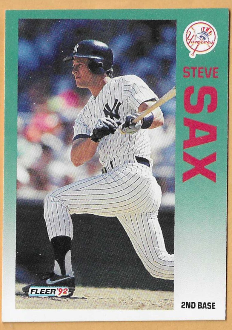 STEVE SAX NEW YORK YANKEES #244 - FLEER NM-MT 1992 | eBay