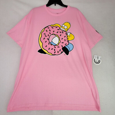 HOMER SIMPSONS DONUT SHIRT MENS SMALL PINK NEFF DOUGHNUT NWT | eBay