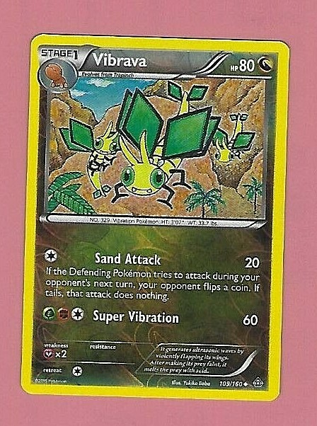 POKEMON VIBRAVA REVERSE FOIL CARD