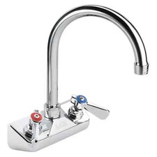 AA Faucet 4" Wall Mount NSF Commercial Hand Sink Faucet w/ 6" Gooseneck Spout