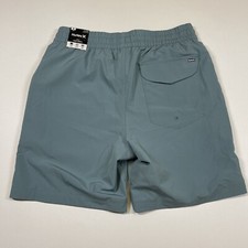 Hurley Volley Swim Shorts Men  s Small Teal Water Repellent 29  Waist NEW