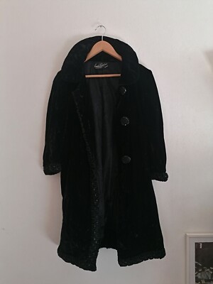 Vintage Samtmantel 50er Jahre Original Atelier Emilio Schubert OPERA COAT