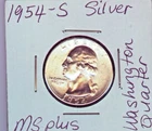 1954-S Silver Washington Quarter MS Plus