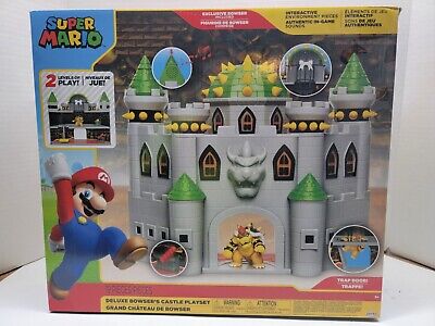  The Super Mario Bros. Movie The Super Mario Bowser Island  Castle Playset with 2.5” Bowser Action Figure & Interactive Pieces : Toys &  Games