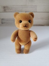 Vintage 1980's Applause Teddy Bear Story Flocked Brown Bear Jointed Posable