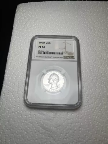 1960 Washington Quarter PF68 NGC Certified