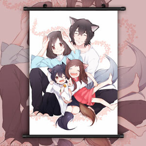 Ookami Kodomo no Ame to Yuki Wolf Children Anime Wall Poster Scroll Room Decor