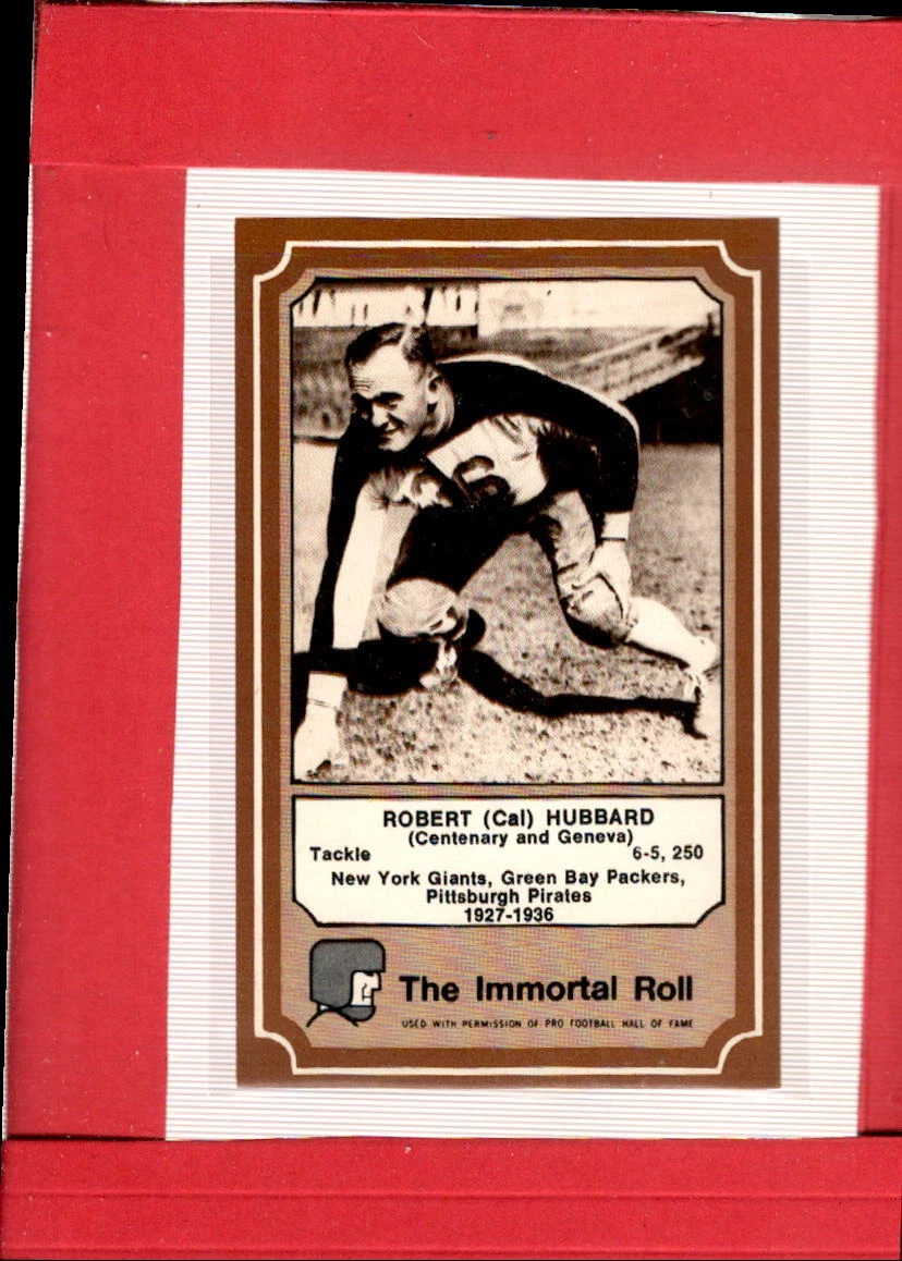 Cal Hubbard trading card