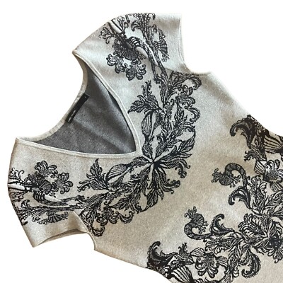 slim fit dress slacks Karen Millen Grey Wool Blend Cosy Bardot Knit Midi Dress UK XS main image 0