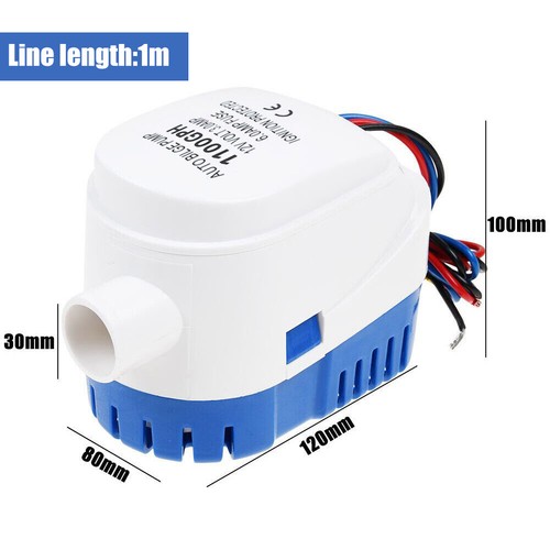 12V 1100GPH Bilgepumpe Lenzpumpe Bilgenpumpe Pumpe Automatische Mit Schalter - Bild 4 von 10