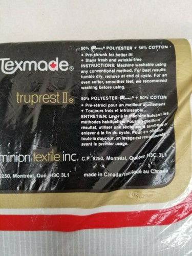 Vintage Texmade Made in Canada Truprest ll Pillow Cases Set of 2 NIP - Picture 4 of 9