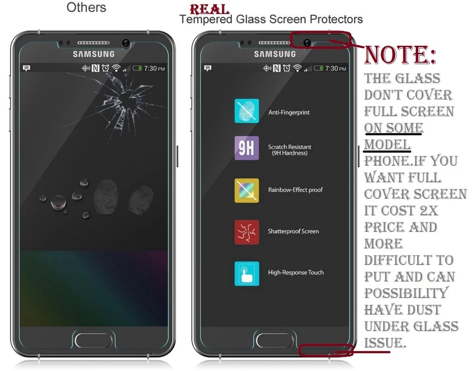 2.5D 9H REAL Tempered Glass Huawei P9 P10 P20 P30 P40 P50 HD screen protector - Image 2 of 4