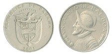 Panama 1/4 Balboa, 1996-2019, KM #128, F-Fine