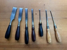 6 Blue Spruce Bench Chisels + 1 Fishtail Chisel, Unused, New (Other), Premium