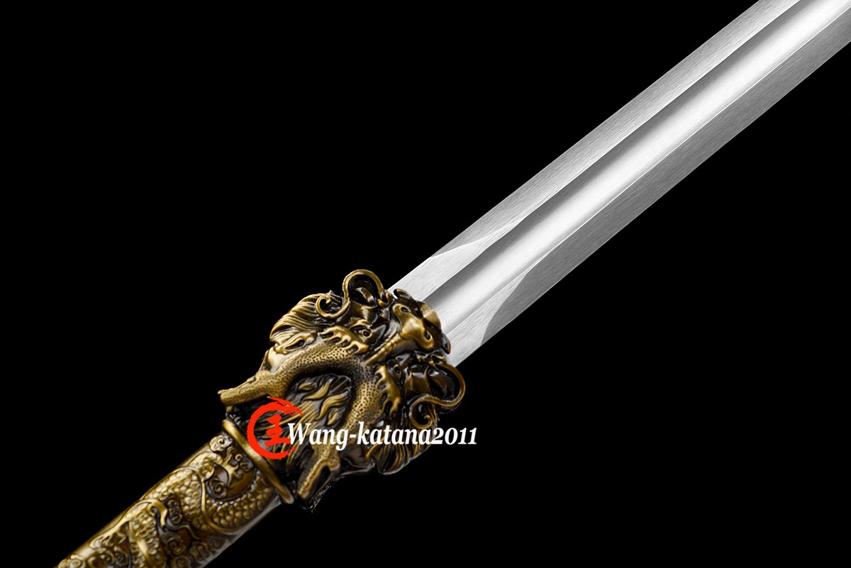 Dragon Chinese Sword Double Edge Han Dynasty Jian Manganese Steel ...