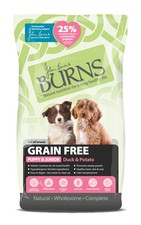 Burns Puppy Grain Free Duck Dog Food Dry 6kg 8.00 per kilo
