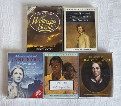5 x Brontë Bundle - Audiobook Cassettes Charlotte & Emily + Wide Sargasso Sea - Picture 1 of 4