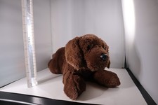 Aurora Chocolate Lab Puppy Dog Plush 12" Laying Down Stuffed Animal