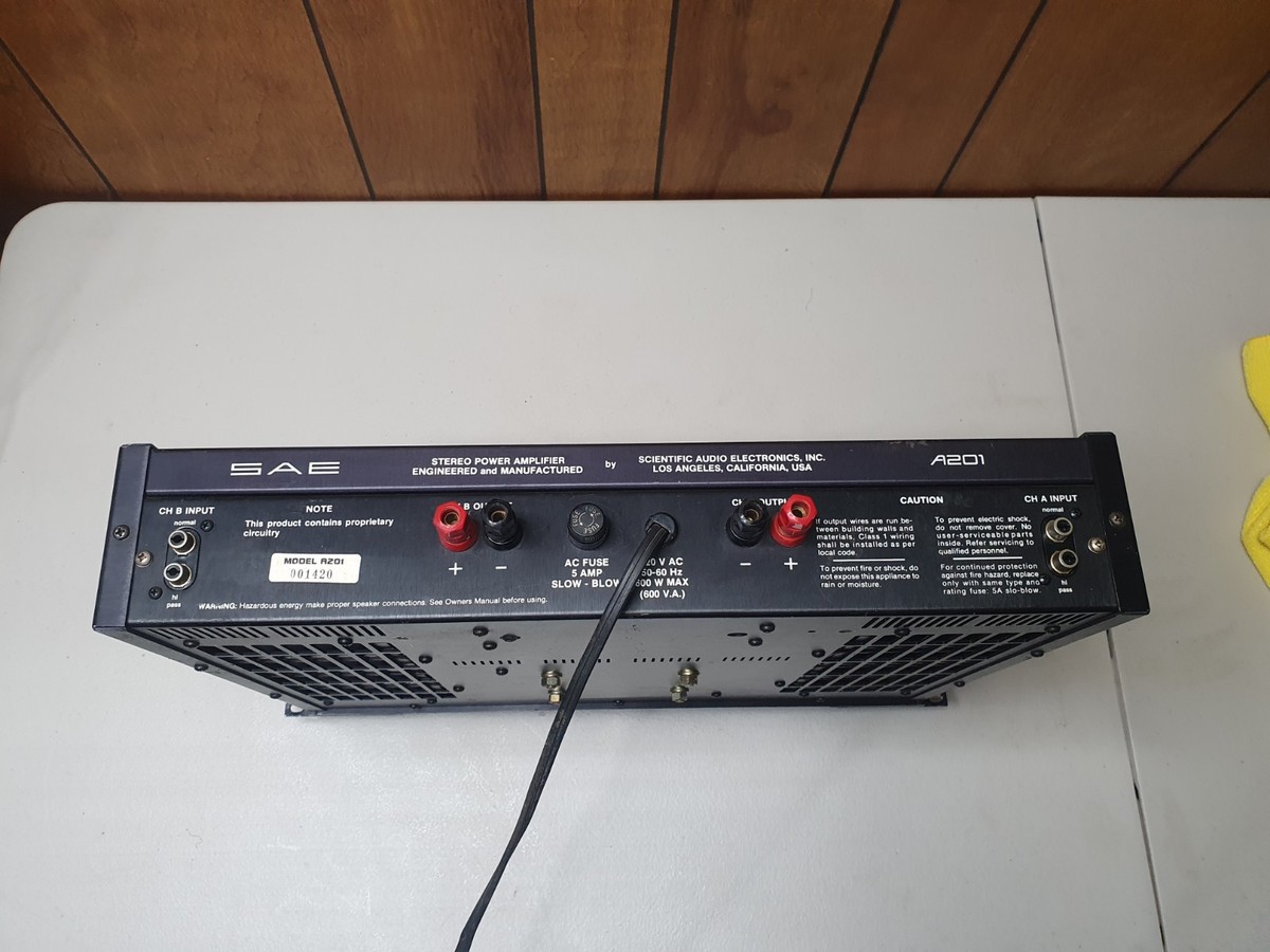 SAE A201 Dual High Resolution Power Amplifier RARE for sale online