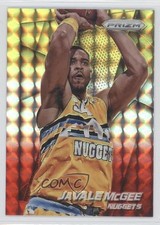 2014-15 Panini Prizm Yellow & Red Mosaic Prizm JaVale McGee #55 d8g