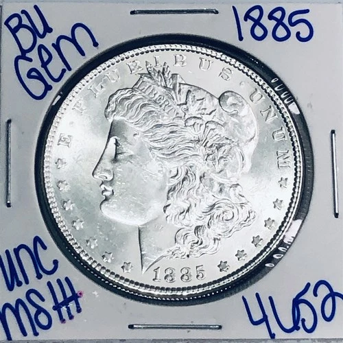 1885 BU UNCIRCULATED MORGAN SILVER DOLLAR AUTHENTIC U.S. MINT FREE SHIPPING 4652