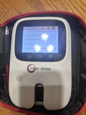 Coag-Sense Digital Prothrombin Time PT/INR Monitoring System Meter Kit Used