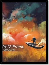 9x12 Picture Frame, Black Frames for 9 x 12 Inch Photo Poster Certificate, High