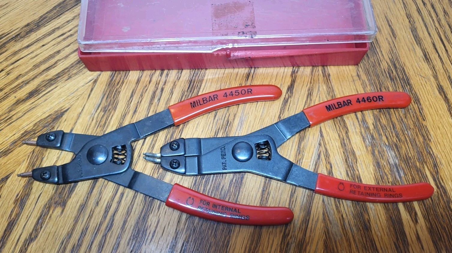 Milbar 4450R 4460R Internal External Snap Ring Retaining Pliers