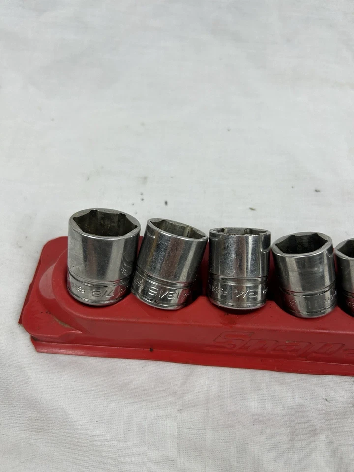 Snap-on 211FSY 11 pc 3/8" Drive 6-Point SAE Flank Drive Shallow Socket Set - Image 2 of 4
