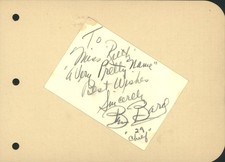 Vintage Ben Bard Autograph