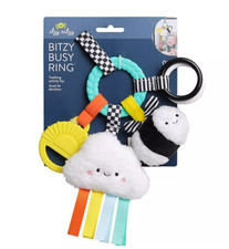Itzy Ritzy Bitzy Busy Ring Teething Activity Toy - High Contrast