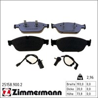 Zimmermann 25158.900.2 Bremsbelagsatz FüR Audi A6 C7 A7 A8 D4 4GA 4GF 4G2 4GC