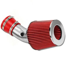 RED 3" Cold Air Intake Filter Induction Kits Pipe Power Flow Hose System Cars