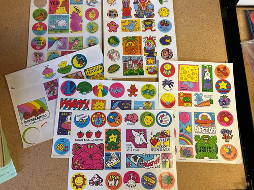 1985 Troll Assoc. Book Club Wacky Sticker Sheets Vintage (107) Total VTG
