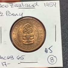 New Zealand 1959 1/2 Penny 