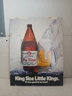Vintage Schoenling Little Kings Cream Ale Beer Sign Cardboard