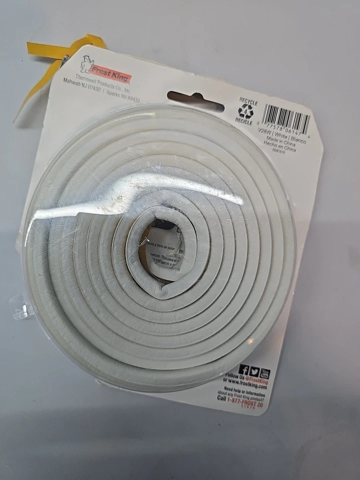 P-Section Self-Stick Rubber Weatherseal Tape, White, 3/8 In. x7/32 17 Ft. - V28W - Image 2 of 2