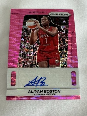 Panini Prizm Pink Aliyah Boston Autograph /35 WNBA Indiana Fever