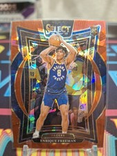 2024-25 Panini Select - Enrique Freeman #80 Red Cracked Ice Prizm (RC)
