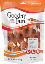 Good  n  Fun Triple Flavor Kabobs Chews for All Dogs 4 Ounce Treat Your Dog