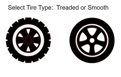 WOODEN LASER CUT Shapes - Tire - Treaded or Smooth